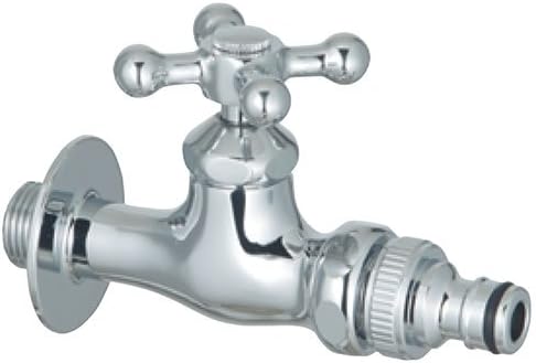 蛇口 プレーンフォーセット ホース用蛇口A シルバー ユニソン 一口蛇口 補助蛇口