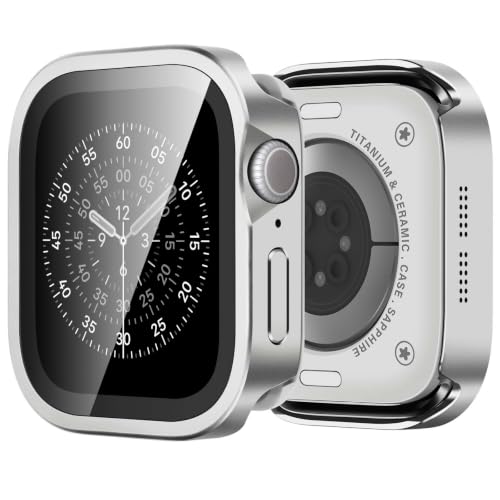 Carcasa iWatch 10 46mm plata de borde recto ultra delgado con cubierta posterior