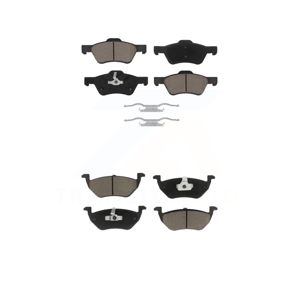 Front Rear Ceramic Brake Pads Kit For Ford Escape Mercury Mariner KCX-100408