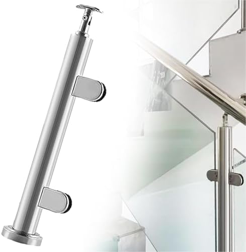 Stainless Steel Glass Railing Post, 24 to 48 in Height, Durable Garden Balustrade Fence Pole, A-Edge Design for Modern Fencing Solutions