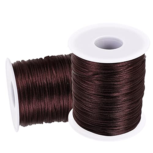 Housoutil 2Rolls Crochet Thread for Bracelet Making Crafts Each Soft Breathable Knitting Thread for Phone Bags Coasters Car Cushions DIY Projects Colors