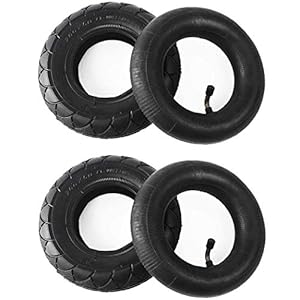 AR-PRO 200X50 / 8″ X 2″ | 2 Tire & 2 Inner Tube Set – Electric Scooter Tire Tube Compatible with Razor E100, E150, E200, Power Core E100, Dune Buggy, ePunk, Crazy Cart, PowerRider 360, eSpark