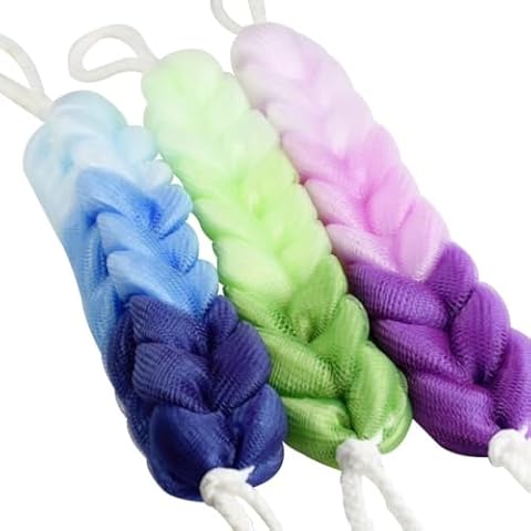 ROSENICE 3pcs Exfoliating Bath Shower Loofah Cover