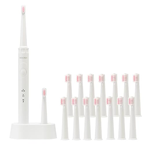 [MISOKA][コンパクトサイズ・ピンク]替ブラシ15本付き!MISOKA電動歯ブラシスターターセット!(本体×1、充電器×1、替ブラシ×15本) [株式会社夢職人]