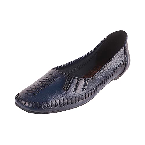 Image of Catwalk Womens Leather Laser Cut Bellies Ballet Flat