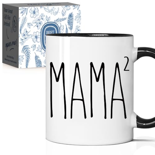 Kaimaloke Taza de anuncio de embarazo para mamá nueva, regalo para mamá, mamá de dos hijos, posparto, regalos de embarazo para futuras mamás, mujeres embarazadas, madre a ser, mamá por primera vez