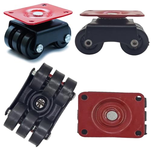 THOISEWELT® 6-Wheel Castor Heavy Duty Roller for Furniture M...