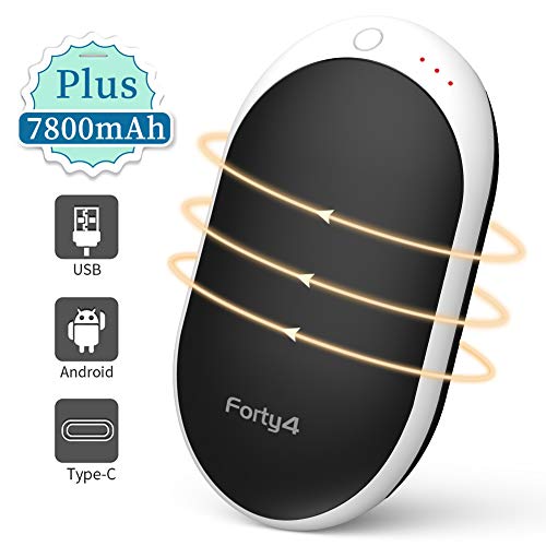 Hand Warmer, 7800mAh Electric Portable Pocket Reusable Rechargeable Hand Warmers, Double-Side Heating, Helps