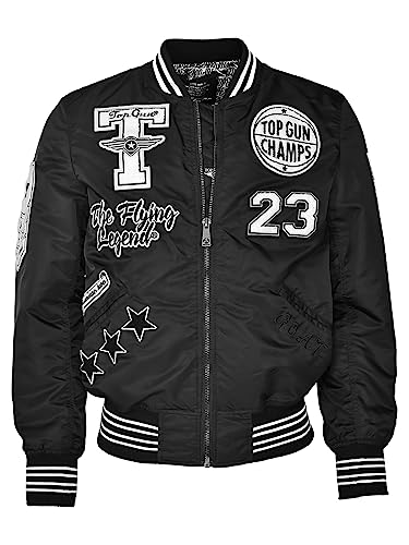 Top Gun Herren Bomberjacke Tg22032 Black,XXL