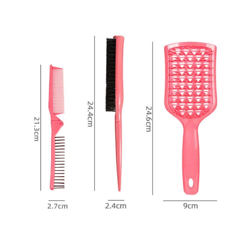 Straight Hair Comb Folding Styling Set of 3 Tools