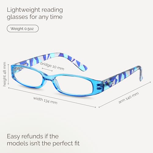 Image of Gaoye 4-Pack Readers for Women, Blue Light Blocking Reading Glasses, Stylish Reading Glasses for Women in 4 Patterns