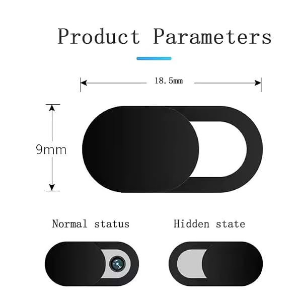 Ultra-Thin Webcam Cover Slide – 6 Pack | Laptop, Tablet, Phone, PC Camera Privacy Cover | Slim Aluminum Blocker, Strong Adhesive, Easy Install by Generic - Image 2