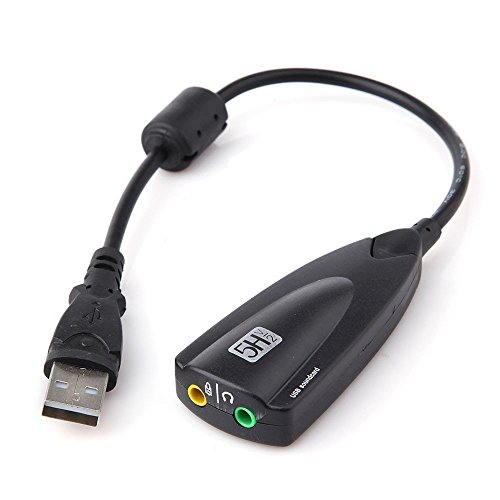 Ultima Cords & Cables 5Hv2 USB 7.1 Virtual 12 Channel Sound Adapter USB to Sound Card Audio Adapter External Sound Cards with Headphone Microphone Jack for Laptops Windows Desktops Mac Plug and Play Ultima Cords & Cables 5Hv2 USB 7.1 Virtual 12 Channel Sound Adapter USB to Sound Card Audio Adapter External Sound Cards with Headphone Microphone Jack for Laptops Windows Desktops Mac Plug and Play
