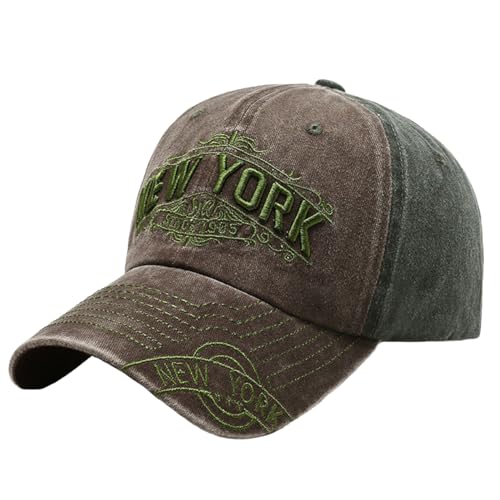 [ホワイトファング] 帽子 ニューヨーク レトロ トレンド キャップ おしゃれ カジュアル メンズ レディース CZA180(グリーンコーヒー)