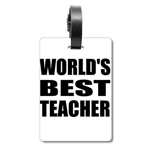 Étiquette de valise World's Best Teacher | Évitez la perte de sac avec style pour enseignant