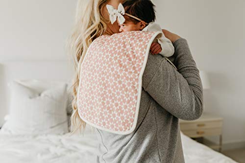 Image of Copper Pearl Premium Baby Burp Cloths - 3-Pack Large Cotton Burp Cloths, Extra Soft Spit Up Rags with 3 Absorbent Layers, Perfect for Baby Girl Gifts (21 inch x 10 inch Size, Ferra Set)