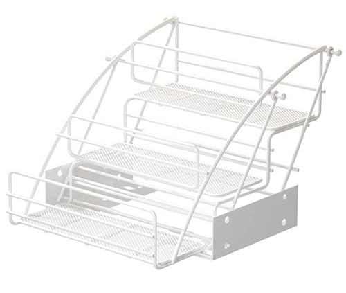 BLUEZY Système D'étagères Escamotables Multifonctions À 3 Niveaux pour Meubles Hauts De Cuisine/Salle De Bain Rangement Plan De Travail Cuisine Étagère...