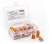 WAGO LEVER-NUTS 32pc Compact Splicing Connector Assortment Kit. Contains (14x) 221-412, (10x) 221-413, (8x) 221-415 in convenient plastic carrying case.