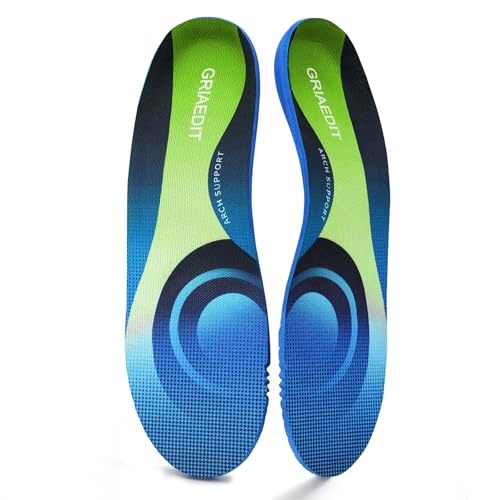 Image of Plantar Fasciitis Insoles for Men Women,High Arch Support for Pain Relief,Inserts Orthotic for Flat Feet Absorbing Inserts Standing All Day,Insoles for Work Boots M6-6.5 /W8-8.5