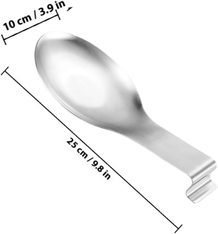 Uonlytech 6Pcs Stainless Steel Spoon Rest Holder for Kitchen Counter Polished Cooking Utensil Tray for Spoons Forks and Chopsticks Easy to Clean and Store Suitable for Home Restaurant and