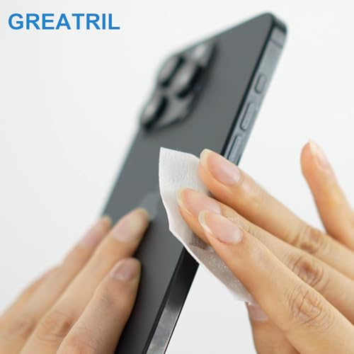 240 Stück Reinigungstücher Kleine Größe 6 cm x 6 cm - Greatril Alco Reinigung tücher mit Reisegröße für Hörgeräte/Unterwegs/Handy/iPad/Maus/Türgriff/Brille/Tablet/Computer/Laptop