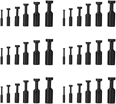 36 Pcs Push to Connect Fittings, Cap Style Pneumatic Blanking Plugs, Push-to-Connect Fitting Plug, Fittings for 1/8 5/32 1/4 5/16 3/8 1/2 Inner Dia Tube Connect