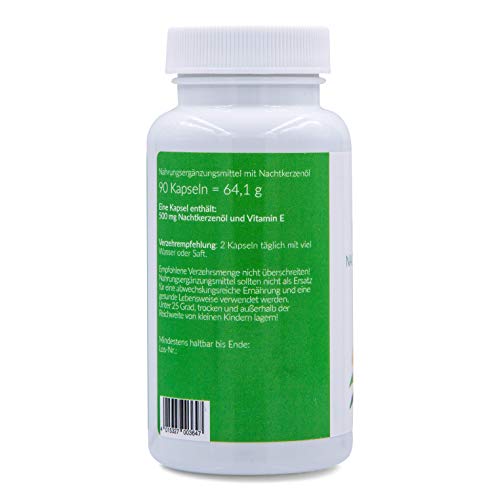 Nachtkerzenöl-Kapseln von NaturElan, vegan, 90 Kapseln
