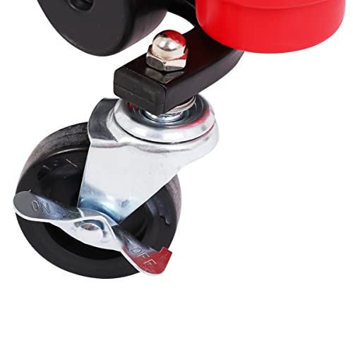 KATSU Werkstatthocker 136kg Kapazität Fahrbarer Werkstatt Rollsitz Garagenhocker mit Rädern und Ablagen, Montagehocker Werkstattsitz für die Autoreparatur Autowerkstatt Garage