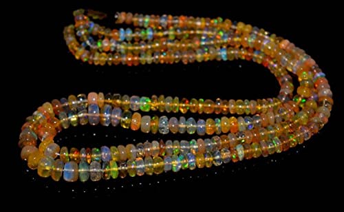 Opale d'Éthiopie perles rondelles naturelles pour fabriquer vos bijoux d'été élégants