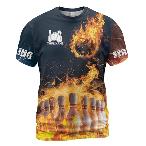 Personalized 3D Bowling Jersey Shirts, Custom Bowling Shirt, Uniform Shirt for Bowling Team, Bowler, Men Bowling Hawaii Shirt3