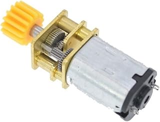 ELLANA Powered Mini GA12-N20 Geared Motor, Four-Wheel Drive Toy Car Smart Lock 3V Low Speed Large Torque Micro Motor with Plastic 15Teeth Gear Torque Gear (Size : 150rpm, Color : 3V)