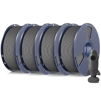 SUNLU 4KG Bundle PLA Matte 1.75mm, Matte Surface 3D Printer Filament | Frosted Matte Finish Hides Layer Lines, 4 Pack 1kg Spool (2.2lbs) Reusable Spool, Fit Most FDM Printer (Matte Grey*4)