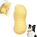 Gryshanyun Dog Chew Toys, Interactive Peanut Shape Dental Care Squeaky Toy for Aggressive Chewers