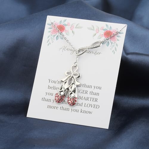 Ballerina Dance Slipper Shoe Necklace - Ballet Ballerina Dance Recital Gifts for Ballet Dancer Pendant Necklace4