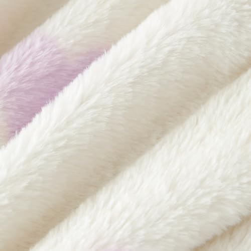 Sacebeleu Kissenbezug 40x80cm 2er Set Plüsch Biber Flanell Flauschig Lila Weiß Herzen Zierkissenbezug Kissenhülle Doppelpack Winter… – Ansicht 5