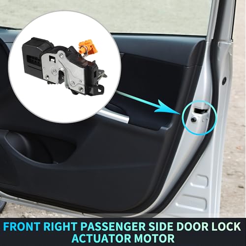 Image of X AUTOHAUX Replacement Front Right Passenger Side Power Door Lock Actuator Motor for Pontiac G5 2007-2010 for Chevrolet Cobalt 2005-2010 Door Latch Actuator Assembly Replace No.25938088 Black