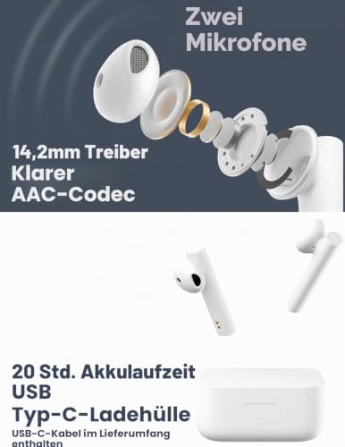 Xiaomi Mi True Wireless Earphones 2 Basic - White – Ansicht 2