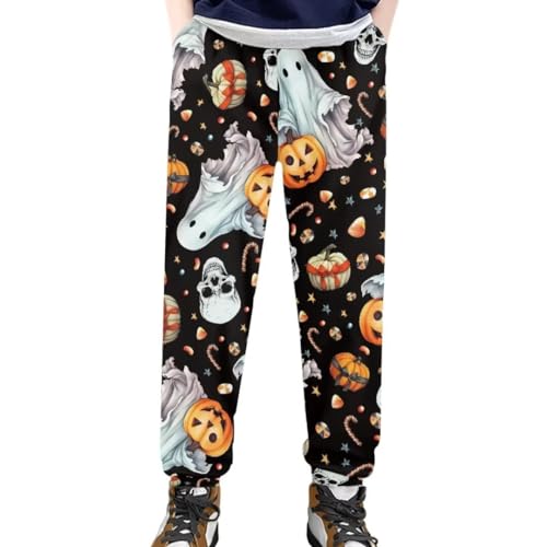 Hawapod Kids Sweatpants Elastic Waist Flap Hiking Pants Lightweight Casual Sweatpants for Boys