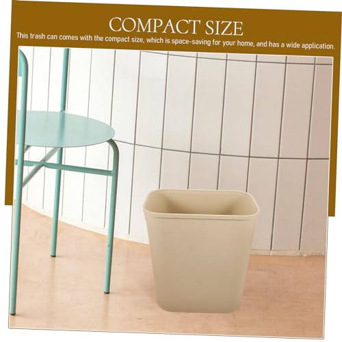 Caneca de basura rectangular de plástico amarilla miniatura 7