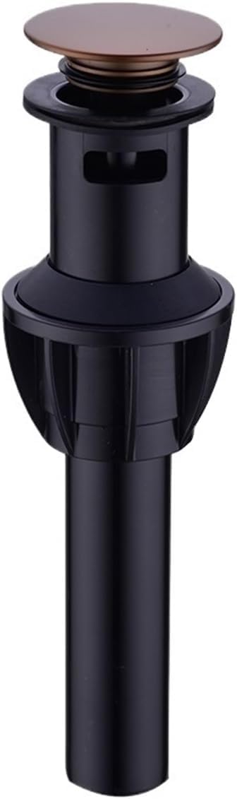 Tapón emergente para fregadero, tapón para lavabo, Drenaje del tapón del lavabo Drenaje del lavabo Negro/Níquel cepillado/Cromo/Oro rosa Fregadero del baño Empuje hacia abajo Desagües emergentes con d