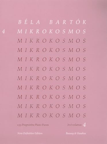 Mikrokosmos Volume 4 (Pink) (Mikrokosmos (Boosey & Hawkes))