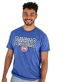 Detroit Pistons NBA Officially Licensed Bi-Blend T-Shirt Heathered Classic, Small