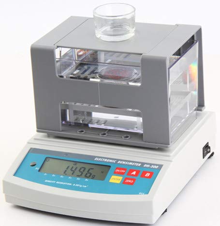 CGOLDENWALL Solido Elettronico Densitometro Solido 0,001 g/cm3 Solidi Digitali Gomma Plastica Granuli Densitometro Polimero Automatico Gravimetro (1200g)