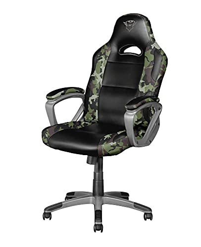 GXT 705C Ryon Sedia da Gaming Ergonomica, Totalmente Girevole a 360°, Meccanismo di Sollevamento a Gas di Classe 4, per Gioco da PC, Carbonio, Verde Mimetico, One Size - Sedia gaming - Immagine 5