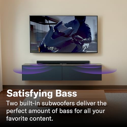 Image of Yamaha SR-B30A Sound bar with Built-in Subwoofers, Dolby Atmos Sound bar for TV, Home Theater Sound System for TV, Bluetooth, Black