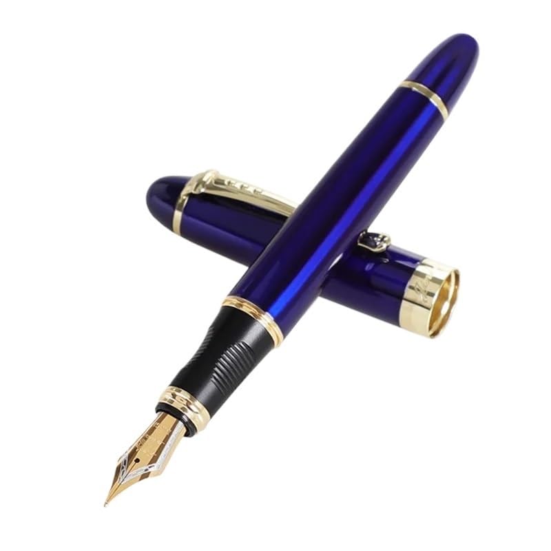 Stylo-plume fournitures scolaires en métal bleu clair pour écriture bureau