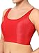Madhu Fashion Womens Solid Pattern Sleeveless Padded Readymade Saree Blouse (Red; 36)