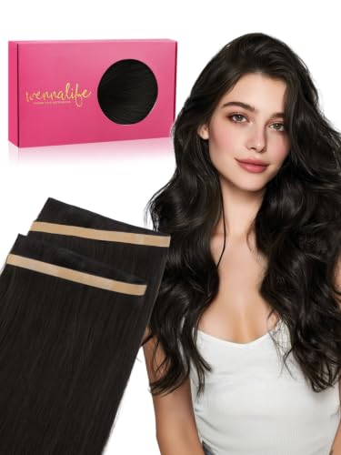 WENNALIFE Tape in Weft Hair Extensions Human Hair, Invisible Genius Weft