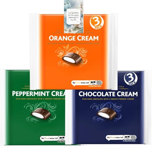 Chocolate Snack Bundle With Chocolate Cream Peppermint And Orange Cream Bar (3 Mixed Pack) By Oerich Gift