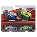 Cars de Disney y Pixar Diecast Gas-Its 80 & Shiny Wax 82 Toy Vehicle for Ages 3 and Up